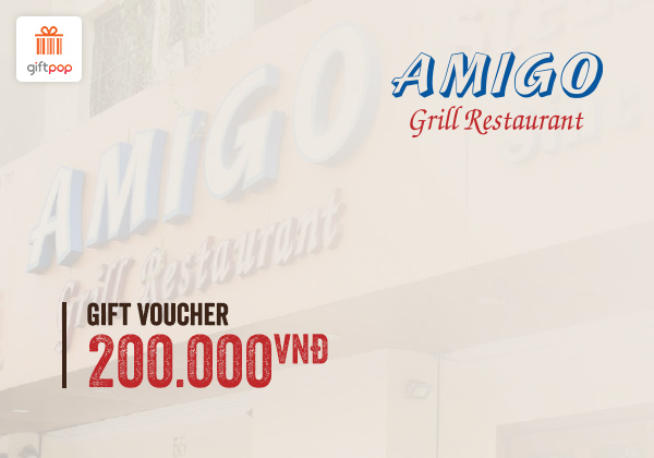 Phiếu quà tặng Amigo Grill Restaurant 200k