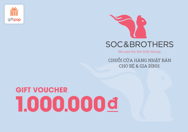 Phiếu quà tặng VIP Soc&Brothers 1000k (Áp dụng cho tất cả sản phẩm)