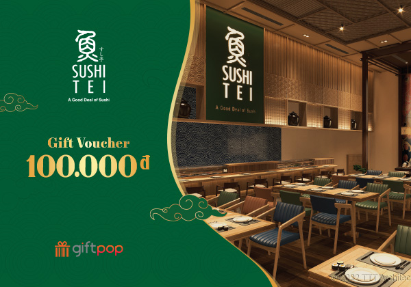 Phiếu quà tặng Sushi Tei 100K